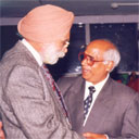 Prof. Neki, former advisor on mental health to the World Health Organization in discussion with Bose